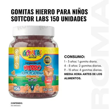 GOMITAS HIERRO PARA NIÑOS – SOTTCOR